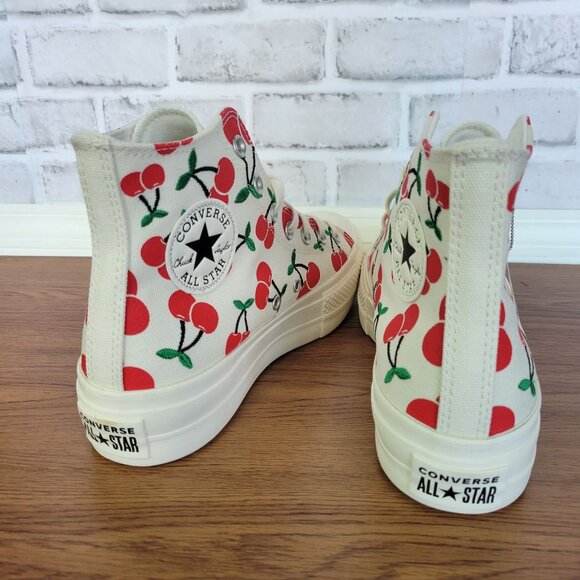 ✨Converse Chuck Taylor All Star Lift Platform Sz 9 Womens Shoes Cherries A08096C - Picture 4 of 10